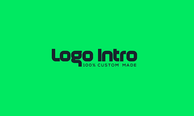 design a modern custom made logo intro animation