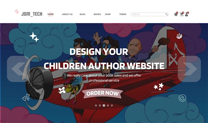 design children author website, children book website, book author website