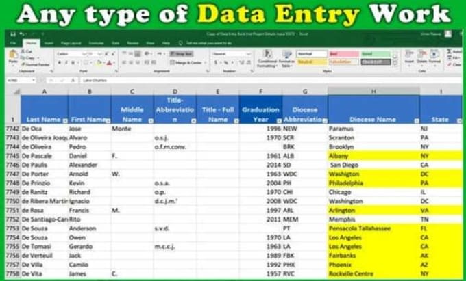 Be doing data entry word to pdf vice versa images into pdf ms excel by ...