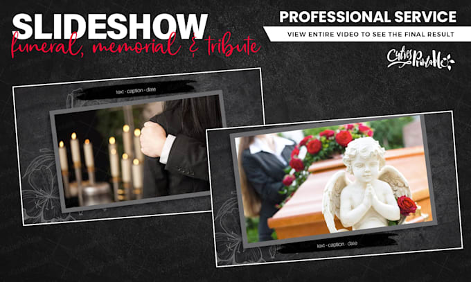 do funeral, tribute, memorial slideshow video