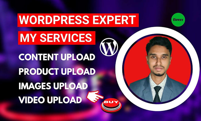 do wordpress data entry, content upload, and product listing on your website