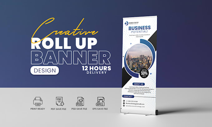 design an attractive roll up banner, or retractable banner