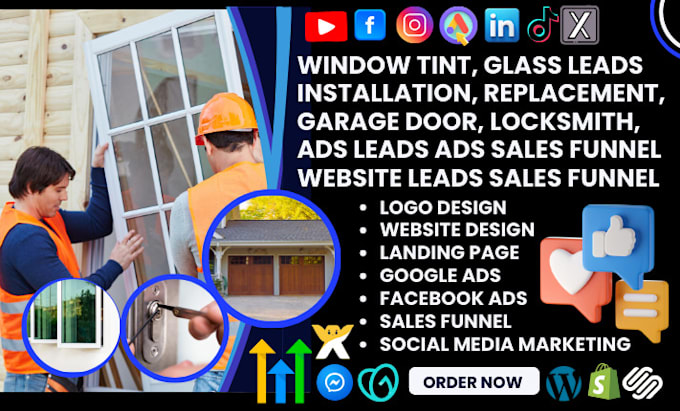 window tint glass installation leads replacement garage door locksmith website