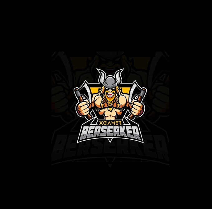 design beautiful attractive super gamer berserker e sport team logo