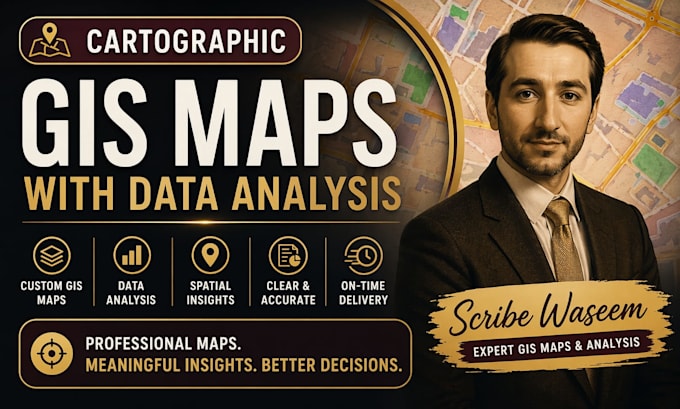 design cartographic gis maps with data analyses and representations