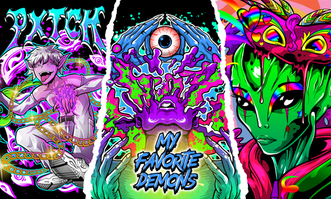 Draw psychedelic, trippy, stoner illustration for t shirt graphic ...