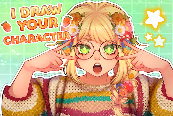 draw you or your original character in my cute style
