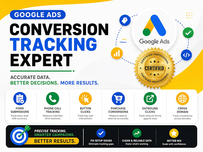 set up all kinds of conversion tracking goals