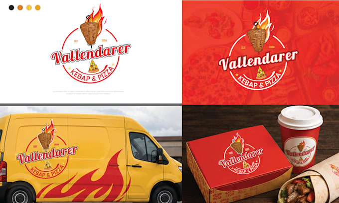 design premium cafe, coffee shop, restaurant logo design and branding kit