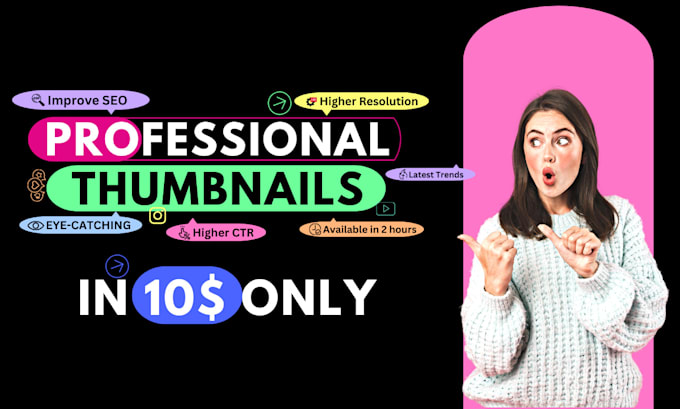 design trending custom youtube thumbnails