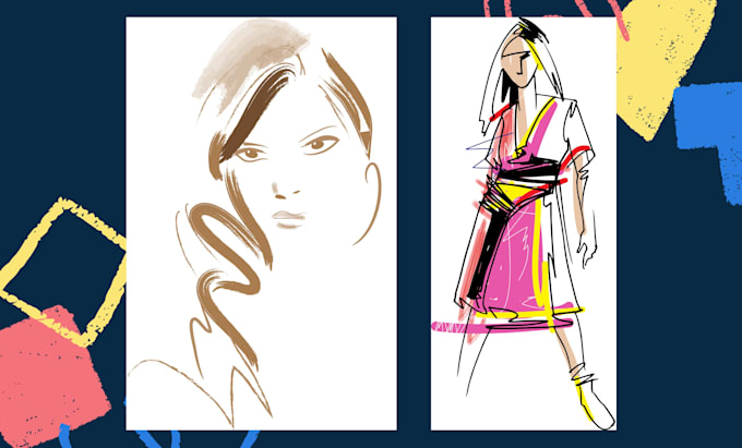 draw vector line art illustration