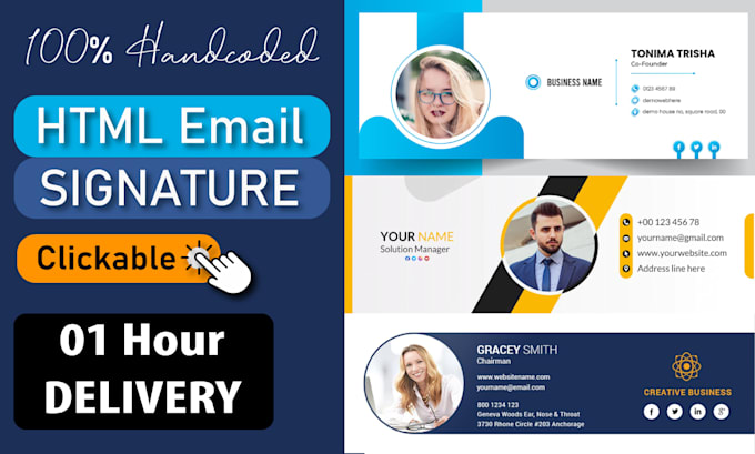Design html email signature for outlook, gmail and apple by ...