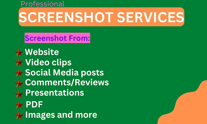 take screenshots from websites, video clips, pdf and more