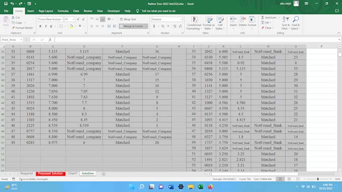 Solve your excel sheet problems all type of data solution by Ashik ...