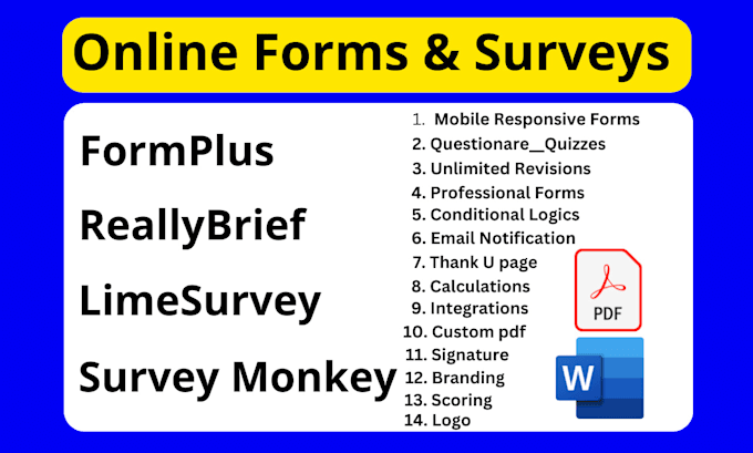 create online forms and surveys formplus, limesurvey, reallybrief, surveymonkey