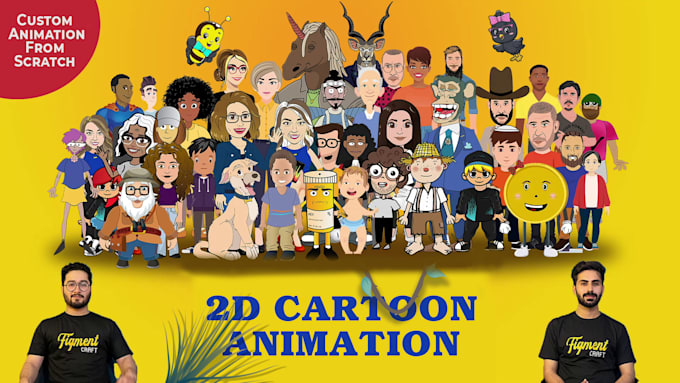 create custom 2d cartoon animation video