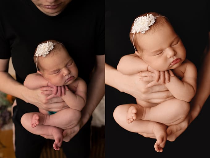 retouch photos of newborns