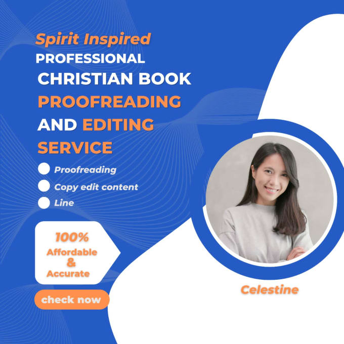 Do christian book editing, be your proofreader and book editor by