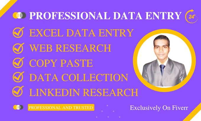Do data entry, web research, copy and paste in excel spreadsheet by ...