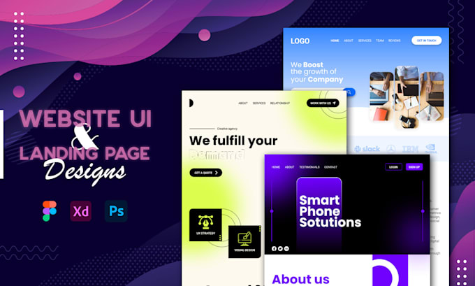 Create professional creative website ui ux and landing page designs by ...