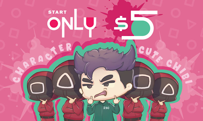 draw you a kawaii cute character in my chibi art style
