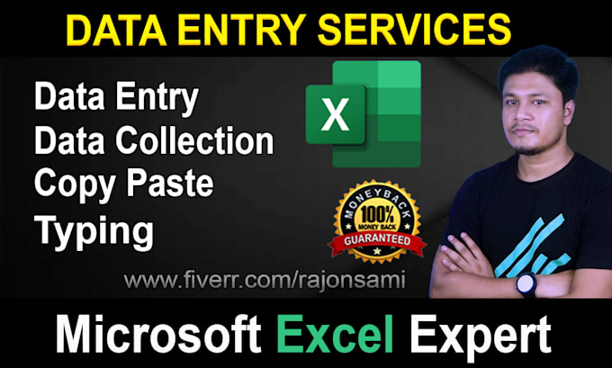 do data entry, ms excel, google sheets, scarping, typing, copy paste