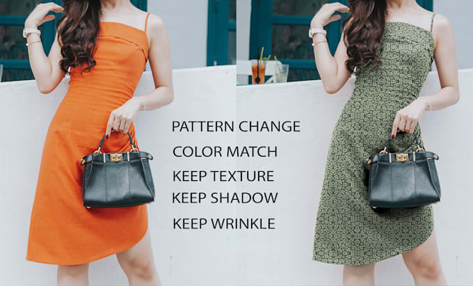 do change pattern and recolor on your clothes in photoshop