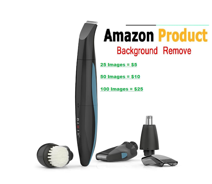 Remove photos background to make it white and transparent for amazon