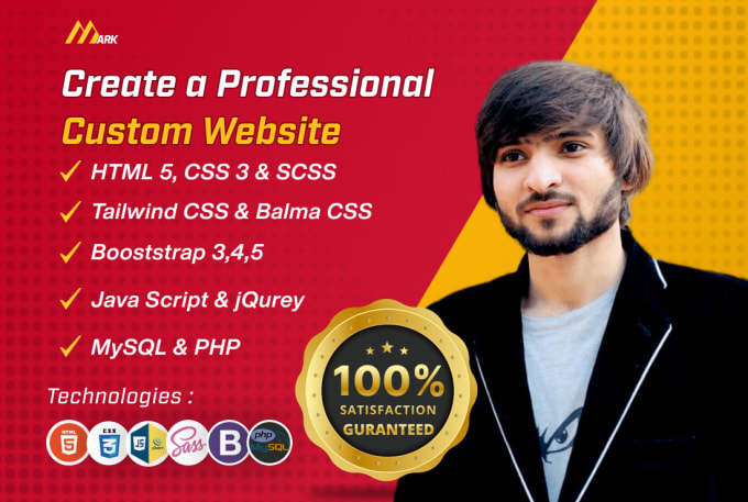 Develop custom websites html css javascript jquery by Wp_designer182 ...