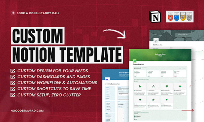 create a custom notion template within 24h