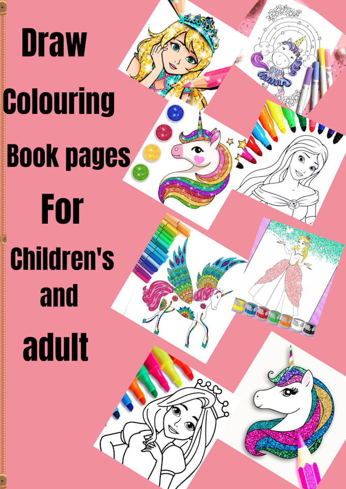Draw coloring book pages for kids and adult by Meenarahimi7 Fiverr