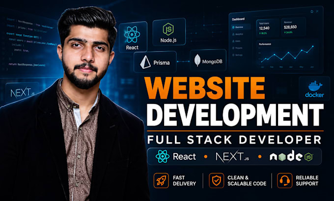 do website development, web design as a full stack developer