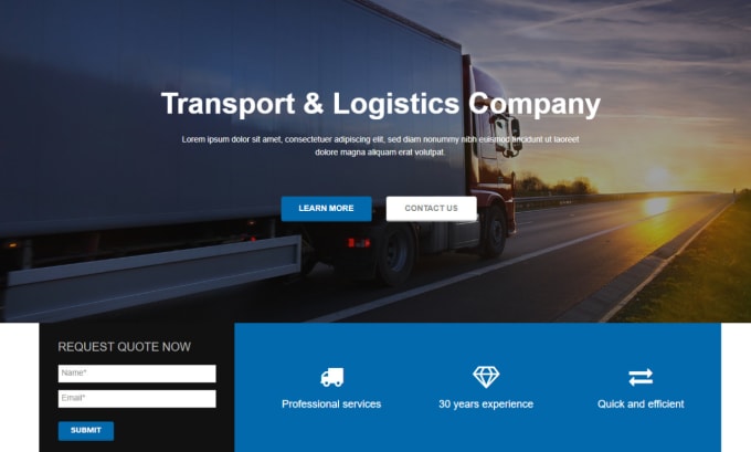 Build logistics trucking dispatch and freight broker website