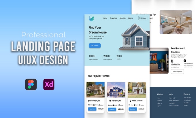 Create a high converting landing page ui ux design by Asma_abbas1 | Fiverr