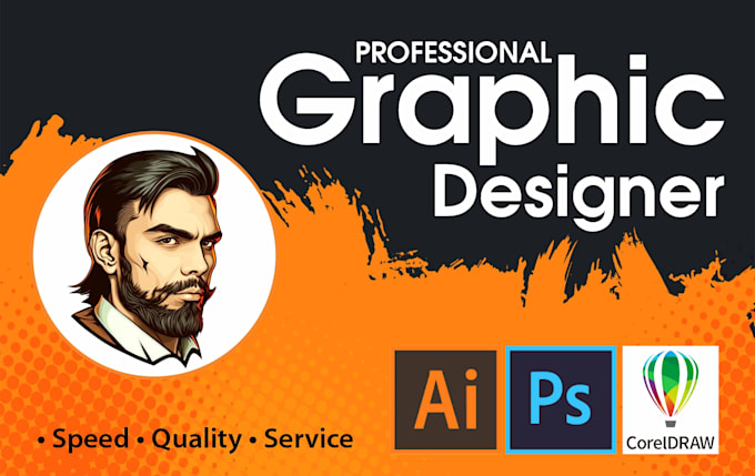 do any graphic design in adobe illustrator, adobe photoshop, coreldraw work,