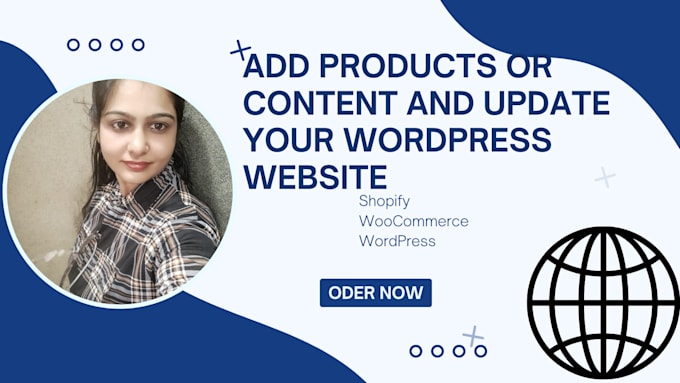 add products, content and update your wordpress website