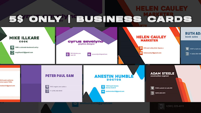 design professional business card design in one day