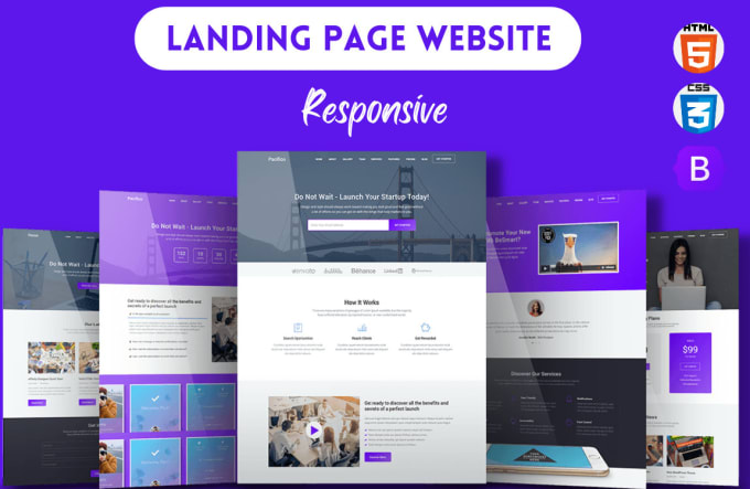 Do html css high converting landing page design or one page website by ...