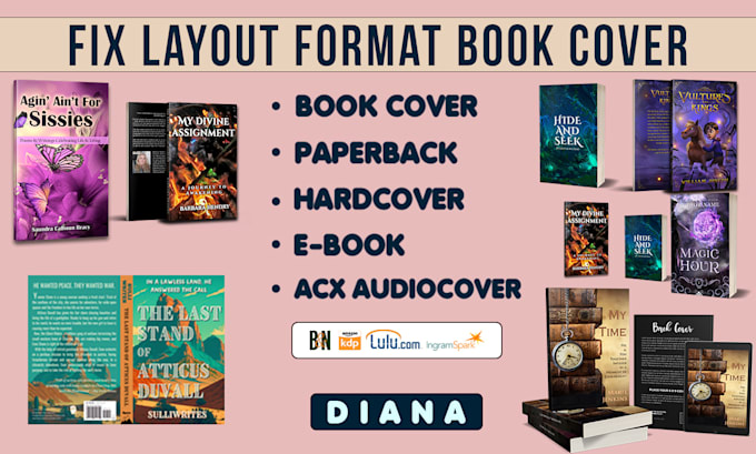 do book cover formatting layout design for amazon kdp paperback and acx