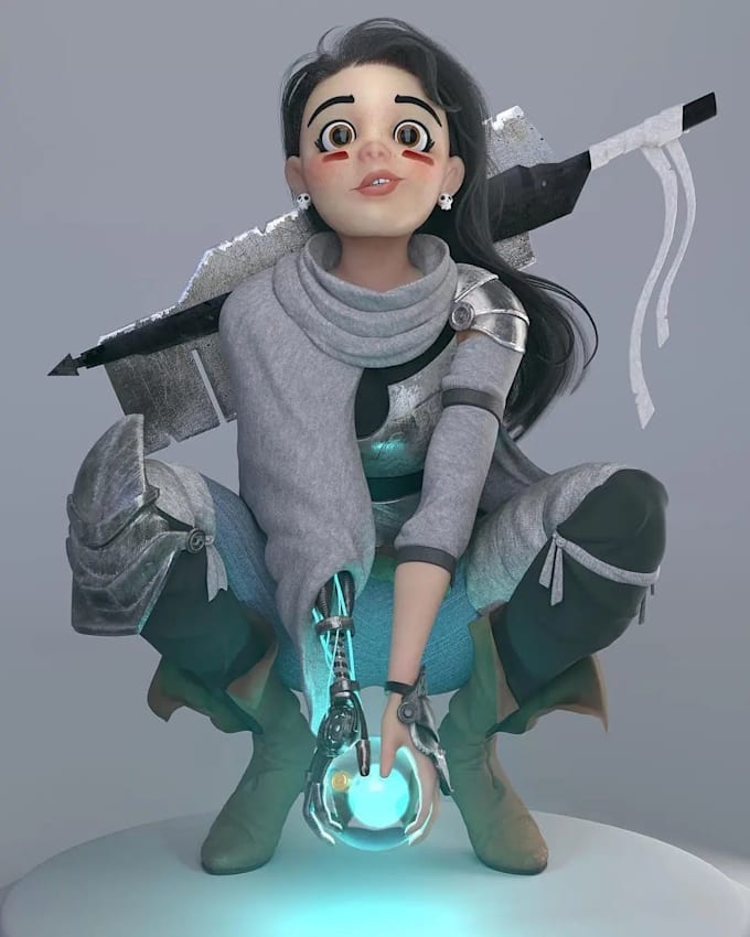 Do a 3d character design, modelling, rigging and animation by ...