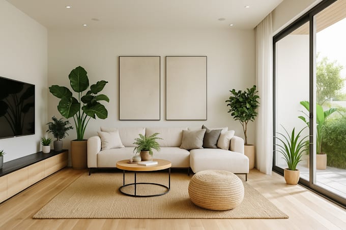 airbnb interior design and realistic 3d rendering