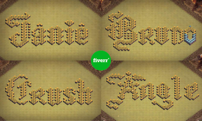 Write your name in clash of clans using wall by Work mamun Fiverr