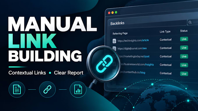 build manual contextual backlinks with a transparent SEO report