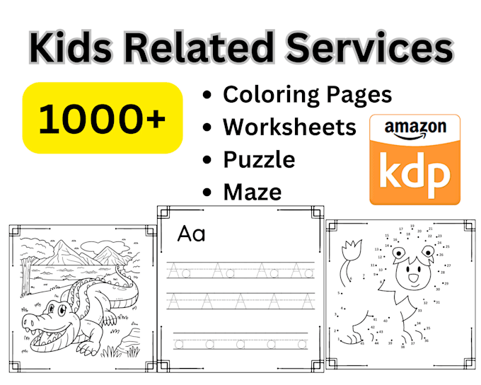 do workbook design, coloring book, puzzle book, kindle publishing