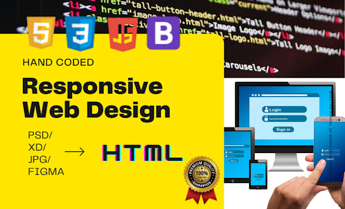 Create responsive website using html css javascropt bootstrap and ...