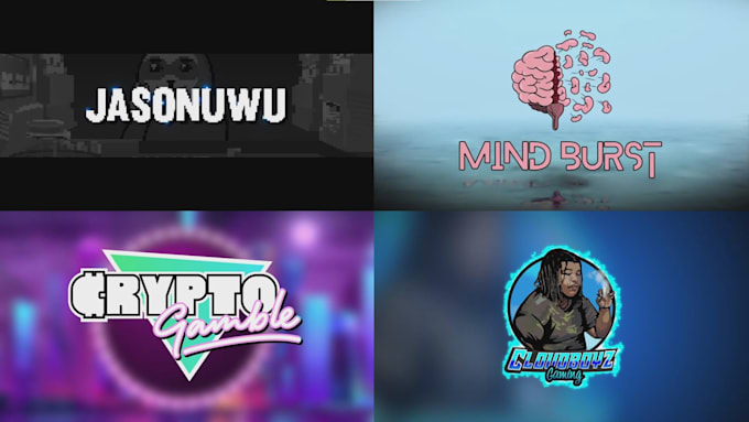 design a custom youtube intro, outro, and animated logo in HD