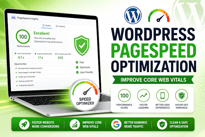 do wordpress pagespeed optimization and improve core web vitals