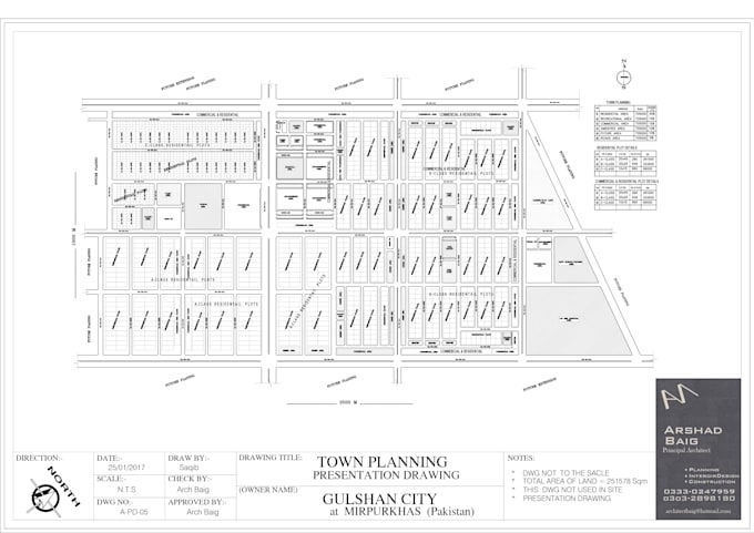 Do Architectural Town Planning Housing Scheme By Architect baig Fiverr