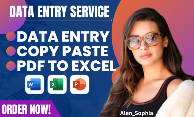 Do Data Entry Web Research Copy Paste Typing Pdf To Excel Excel Data Entry By Alensophia 4804