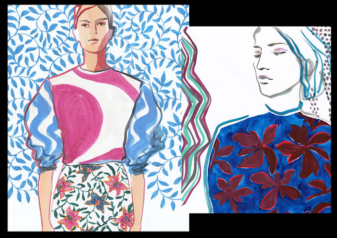 Create a fashion illustration by Quickartby_d | Fiverr